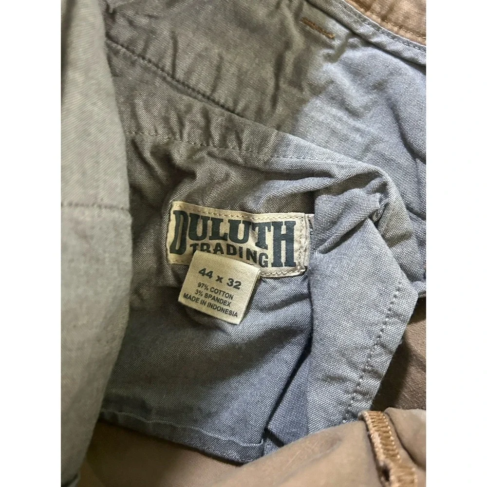 Duluth Trading Co Mens Flex Ballroom Khakis Brown Pants Sz 44 X 32